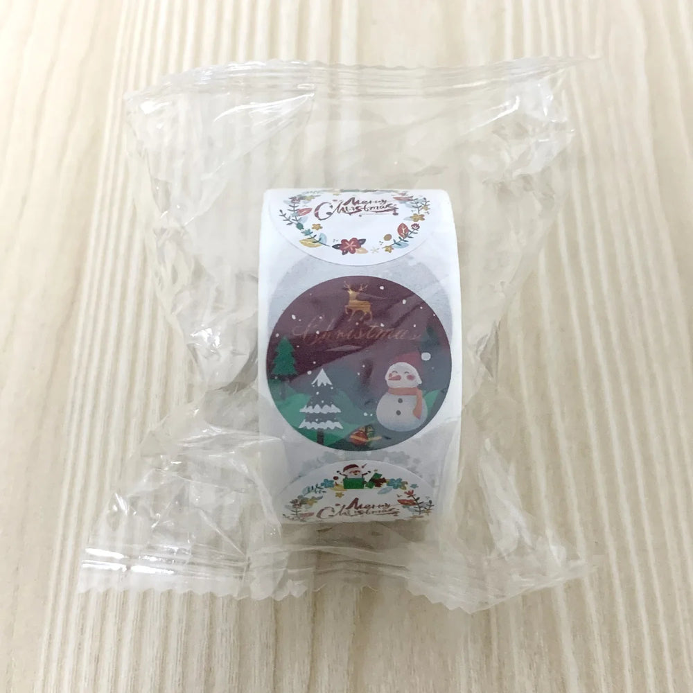 100-500pcs Christmas Stickers Xmas Labels Stickers Decor Merry Christmas Decorations Labels New Year Gift Stickers Stationery (ONLINE ORDER ONLY)