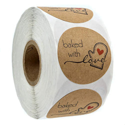 500pcs/roll Handmade with Love Letter Stickers Thank You Stickers Labels Wedding Box Gift Packing Decoration Stationery Stickers (ONLINE ORDER ONLY)