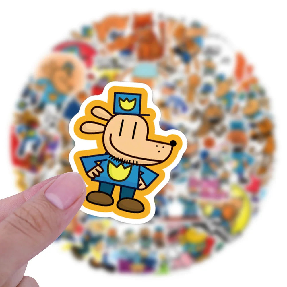 10/30/55PCS Dog Man Stickers Cartoon Comics Sticker Funny Kids Toys Luggage Laptop Phone Guitar Car Bike Skateboard Decals Toy (ONLINE ORDER ONLY)