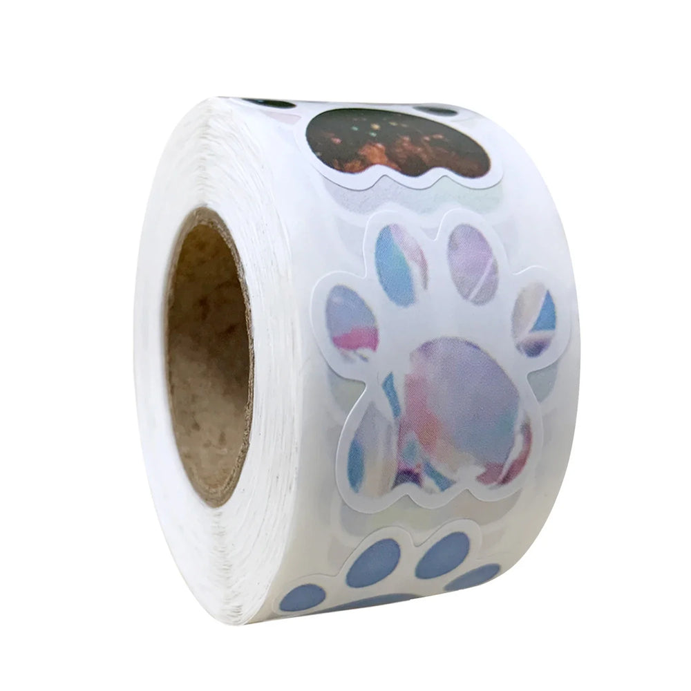 100-500pcs Cute Colorful Paw Print Stickers Birthday Gift Decoration Sealing Paw Labels Stickers Teacher Reward Kids Stickers (ONLINE ORDER ONLY)