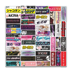 10/30/50PCS Japan JDM Racing Car Anime Graffiti Stickers for Laptop Motorcycle Car Bike Skateboard Luggage Waterproof Decal Toys (Online Order Only)