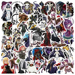 50Pcs Anime Overlord Stickers Momonga Albedo Sticker for Laptop Waterproof Graffiti Skateboard Sticker DIY Toy Motorcycle (ONLINE ORDER ONLY)