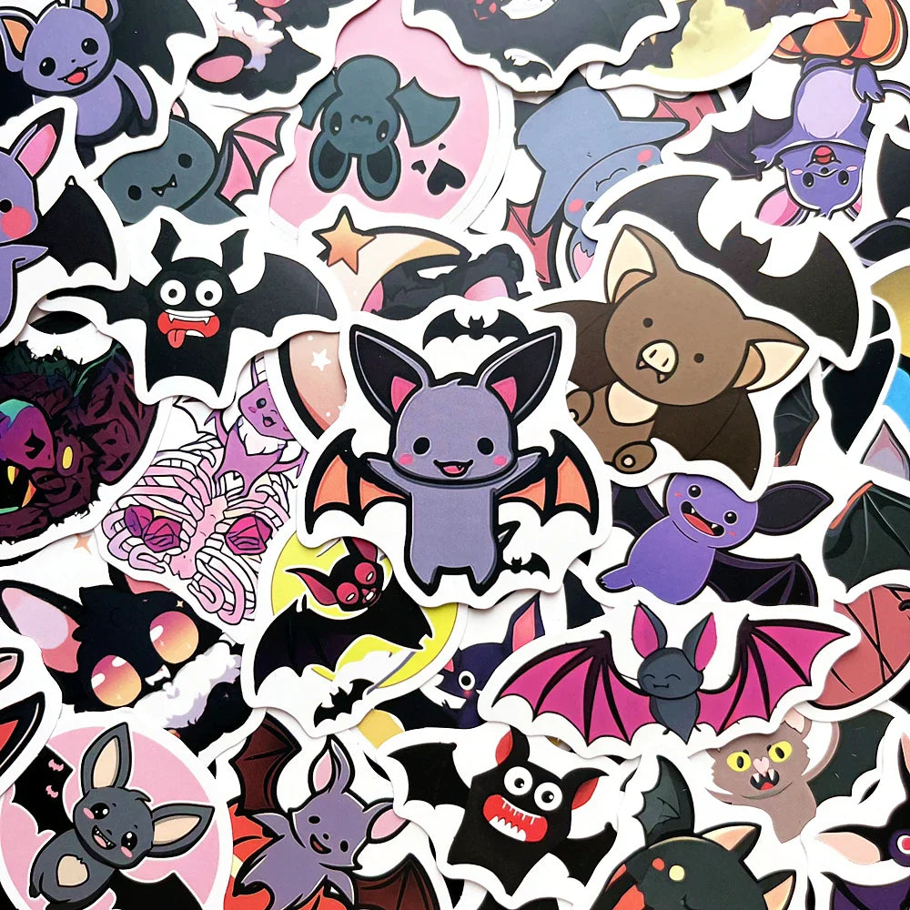 10PCS Halloween Cartoon Stickers Pack for Skateboard, Motorcycle, Suitcase, Phone, Laptop, Toys (Online Order Only)
