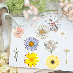 10/25/50PCS Autumn Flower Daisy Sunflower Sticker Packs (ONLINE ORDER ONLY)
