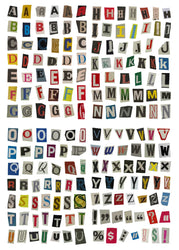 Ins English Alphabet Number Symbol Sticker DIY Scrapbooking Journal Collage Diary Album Planner Decoration (ONLINE ORDER ONLY)