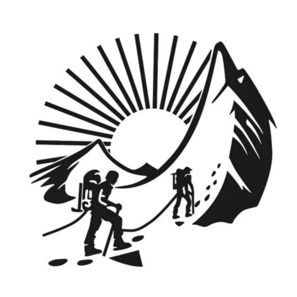 Mountain Climbing Sunrise Decal For Van SUV Camper Caravan Cargo Caravan RV Car Wraps Accessories Car Stickers (ONLINE ORDER ONLY)