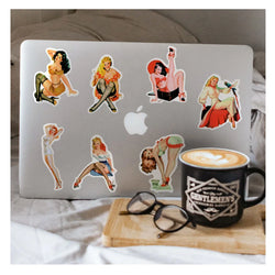 10/30/50pcs Old School Tattoo Style Sticker Retro Pinup Girl Cool Stickers Skateboard Laptop Luggage Bike Car Motorcycle Sticker (Online Order Only)