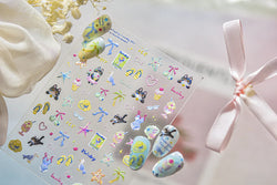 Summer Beach Bikini Watermelon Duck Cat Ice Cream Shell Coconut Tree Cherry Starfish Sunglasses Nail Art Sticker Manicure Decals (ONLINE ORDER ONLY)