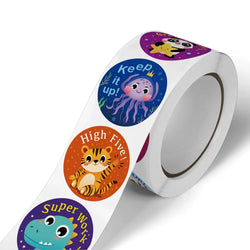 100-500pcs Reward Label Cartoon Animal Sticker Thank You Cute Game Sticker DIY Gift Sealing Label Decoration Supple (ONLINE ORDER ONLY)