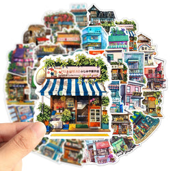 Retro Convenience Store Stickers for Laptop, Luggage, Skateboard - 10/30/50PCS (Online Order Only)