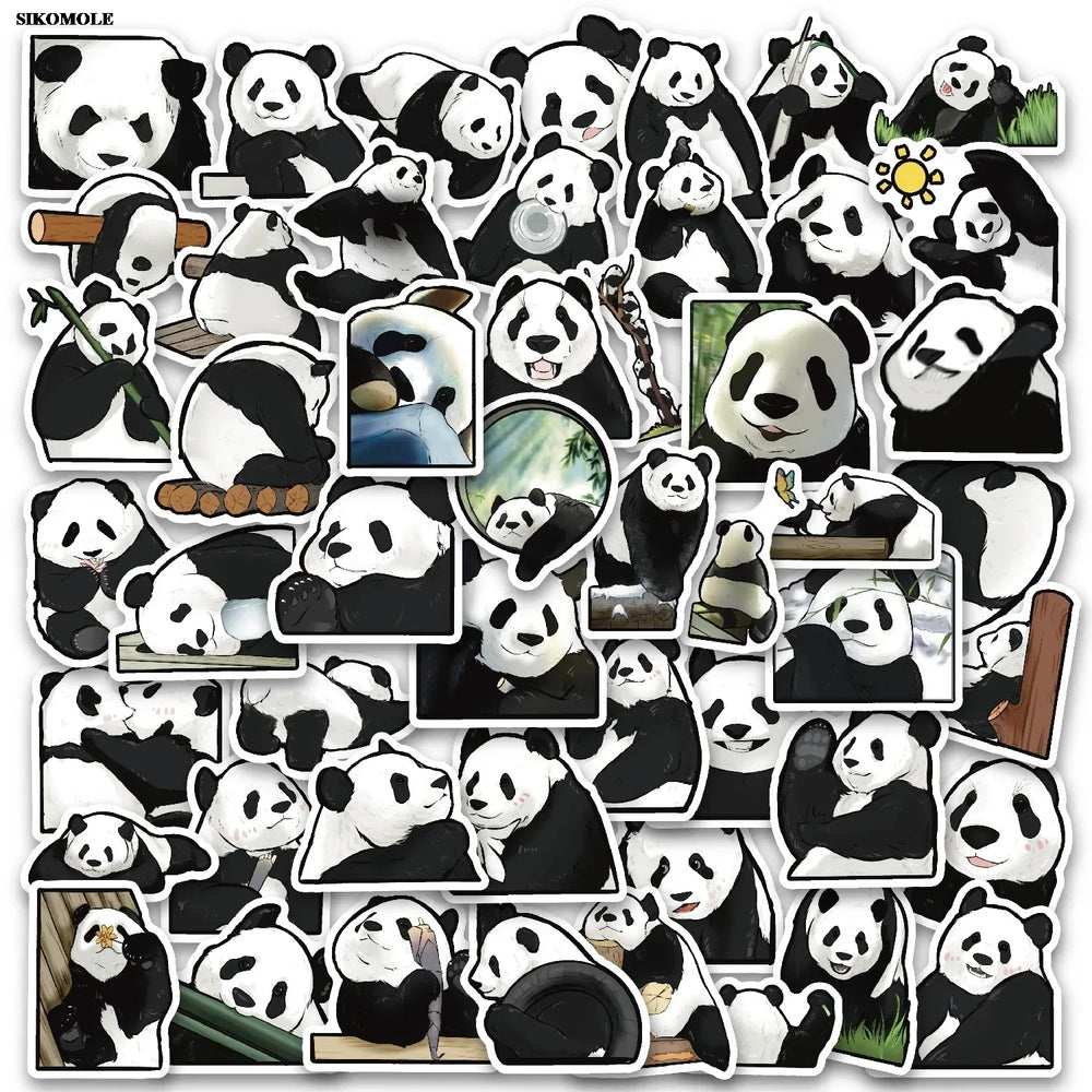 Cartoon Panda Stickers for Kids DIY Notebook Bike Laptop Skateboard Decor (ONLINE ORDER ONLY)