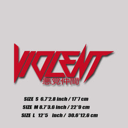 "VIOLENT" decal,JDM style stickers,creative&fashion decal with high quality for car trucks motorcycles&laptops!For a Unique look (ONLINE ORDER ONLY)