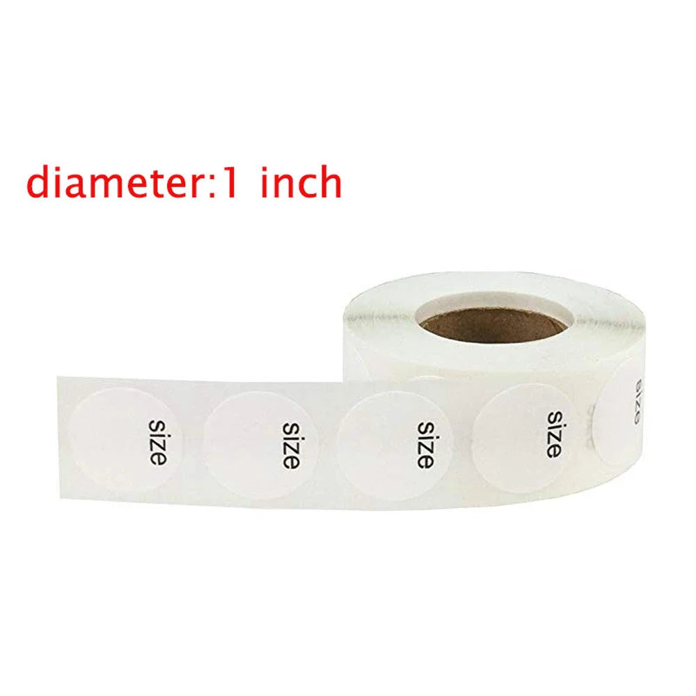 500pcs/roll Self Adhesive Sticky White Label Writable Size Stickers Blank Note Label Wholesale Low Price Dimension: 2.5cm (Online Order Only)