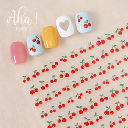 1Pc Cherry Fruit Nail Sticker Nail Art Decals Summer Lemon Grapefruit Self Adhesive DIY Nail Stickers Aha Series Nail Art Decor (Online Order Only)