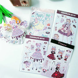 Ins Cute Angel Princess Baseball Girl Sticker Scrapbooking DIY Album Decoration Sticker Aesthetic Personalized Kawaii Stationery (ONLINE ORDER ONLY)
