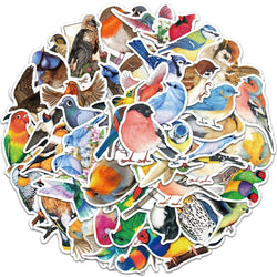 50pcs Cute Colorful Birds Animal Sticker Waterproof Graffiti For Phone Water Bottle Laptop Bicycle Car Decals Kids Toy (ONLINE ORDER ONLY)