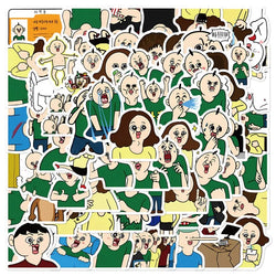 70pcs B2ang Animated Stickers for Laptop, Phone, Car, Scooter, Water Bottle, Stationery, Fridge Decoration (Online Order Only)