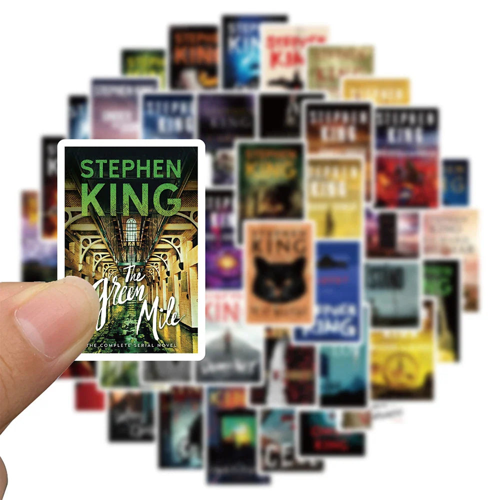 10/30/50PCS Mix Stephen Edwin King Horror Novel Stickers Poster Decals DIY Motorcycle Laptop Notebook Phone Bike Graffiti Toys (Online Order Only)