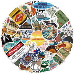 Cartoon Stickers Decal for Snowboard Laptop Luggage Car Fridge Vinyl Decor (ONLINE ORDER ONLY)