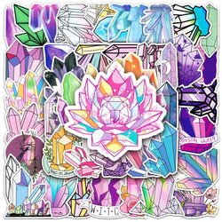 Cartoon Crystal Graffiti Stickers Pack - Waterproof Laptop Guitar Decals (ONLINE ORDER ONLY)