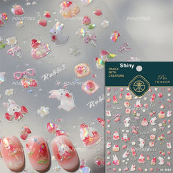 Interesting Joyful Fruits Apple Strawberry Orange Watermelon Grape Lemon Pear Vitamins Colored Nail Art Stickers Manicure Decals (ONLINE ORDER ONLY)