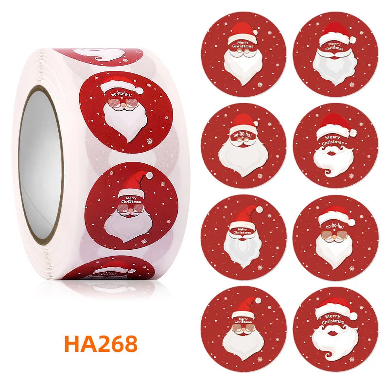 500Pcs Christmas Stickers 1inch Snowflakes Holiday Stickers Xmas Gift Label for Envelope Box Gift Decor (ONLINE ORDER ONLY)