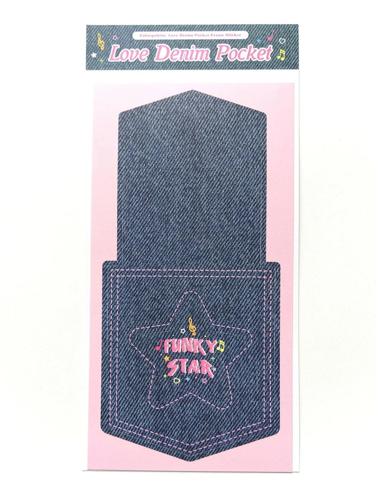 Korean Ins Creative Denim Pattern Stickers Scrapbooking Idol Album Decoration Sticker Aesthetic Personalized Kawaii Stationery (ONLINE ORDER ONLY)