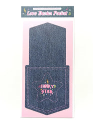 Korean Ins Creative Denim Pattern Stickers Scrapbooking Idol Album Decoration Sticker Aesthetic Personalized Kawaii Stationery (ONLINE ORDER ONLY)