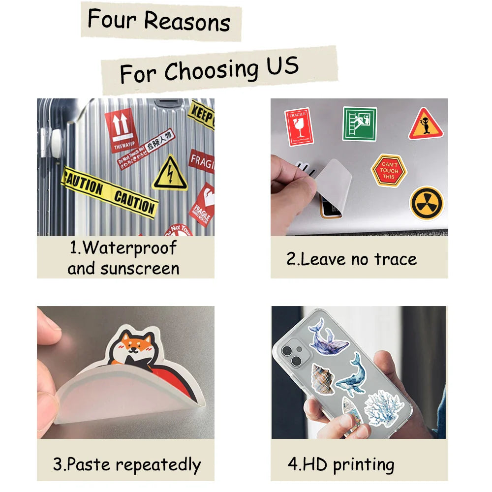 Kawaii Cute Stickers for Laptop, Motorcycle, Luggage, Kid Decals (Online Order Only)