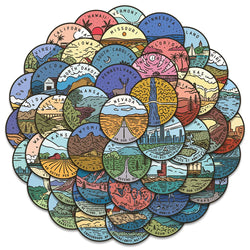 10/50Pcs Famous Scenery 50 states Stickers DIY Toys Stationery Case Skateboard Laptop Guitar Pegatinas Decals Stickers (ONLINE ORDER ONLY)