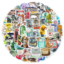 10/50pcs Retro Art Vsco Graffiti Stickers Aesthetic Cartoon Decals Laptop Luggage Skateboard Bike Phone Sticker Vintage Toys (Online Order Only)