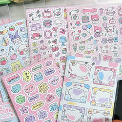 Korean Ins Cute Graffiti Puppy Stickers Planner Journal Collage DIY idol card Scrapbooking Decoration Sticker Kawaii Stationery (Online Order Only)