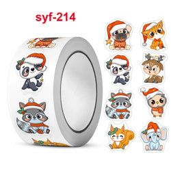 50-500pcs Cartoon Merry Christmas Stickers Santa Claus Tree Paper Label New Year Cute Snowman Stationery Stickers For Kids Gift (ONLINE ORDER ONLY)
