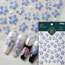 Charm Pink Yellow Flower Petal Stamen Stamen Peony Self Adhesive Nail Art Decorations Stickers Shiny Rhinestone Manicure Decals (ONLINE ORDER ONLY)
