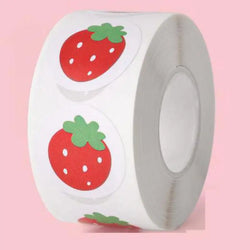 500pcs/roll Cute Strawberry Reward Stickers Scrapbooking  Fruit Envelope Seal Stickers For Birthday Party Favors Baking Goods (Online Order Only)