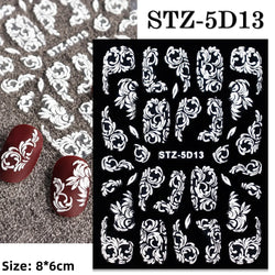 5D Embossed Gingerbread Man Nail Art Sticker Cute Christmas Winter Santa Claus Snowflake Elk Engraved Slider Manicure Decoration (ONLINE ORDER ONLY)