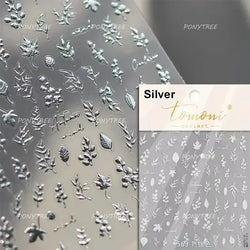 Hot Stamping Purple Line Love Heart Lace Bowknot Chain Branches Star Flower Leaf Butterfly Plant Flower Nail Art Stickers Decals (Online Order Only)