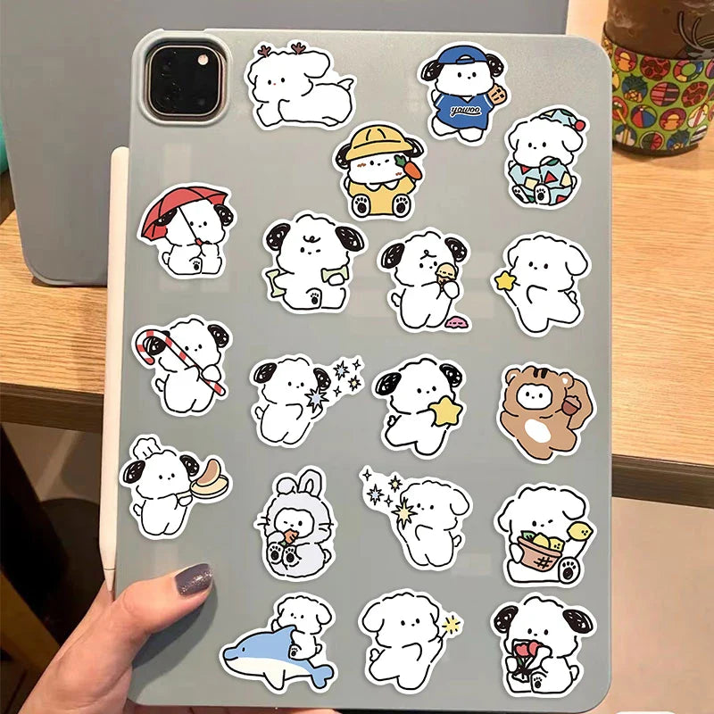 50PCS Kawaii yowoyowoo Sticker Puppy Dog Cute Cartoon Stickers Decals Phone Laptop Guitar Car Bottle Luggage Children Gift (Online Order Only)