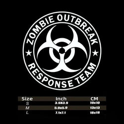 Zombie Outbreak Funny Novelty Car Window Bumper Vinyl Decal For Car Truck Motorcycle Self-adhesive Vinyl Sticker (ONLINE ORDER ONLY)