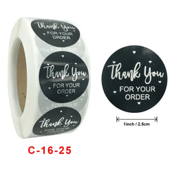 50-500pcs Luxury Bronzing Labels Thank You for Your Order Stickers Baking Seal Labels for Shop Business Package Gift Sticker (ONLINE ORDER ONLY)