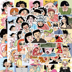 Ugly Men Cartoon Stickers for Phone Laptop Luggage Skateboard - 10/30/50PCS (ONLINE ORDER ONLY)