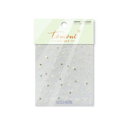 Dreamy Moon Stars Love Heart Butterfly Bowknot Lace Shiny Starburst Ribbon Delicate Adhesive Nail Art Stickers Manicure Decals (Online Order Only)