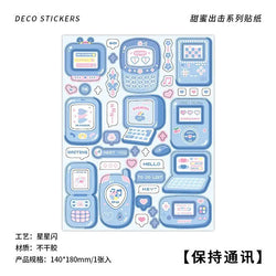 Cute Sweet attack series Stickers Text Dialog Idol Card DIY Material Scrapbooking Decorative Sticker Personalized Stationery (ONLINE ORDER ONLY)
