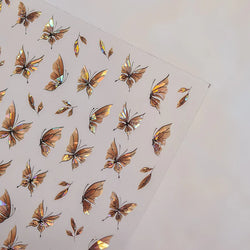 Dreamy Charming Shiny Beautiful Black White Butterfly Flower Love Heart Bowknot 5D Self Adhesive Nail Art Sticker Manicure Decal (ONLINE ORDER ONLY)
