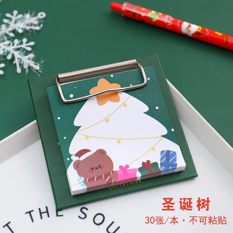 Christmas Cartoon Animal Memo Pads - Cute Non-Adhesive Musical Paper Notes for Girls Gift School Stationery (ONLINE ORDER ONLY)
