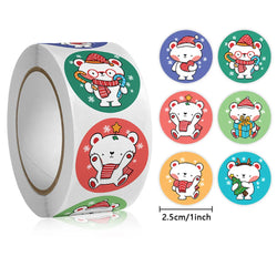 100-500pcs Kids Cute Animals Round  Reward stickers for Children Teaching Toy Gift Card Party Packaging Wrapping Labels (Online Order Only)