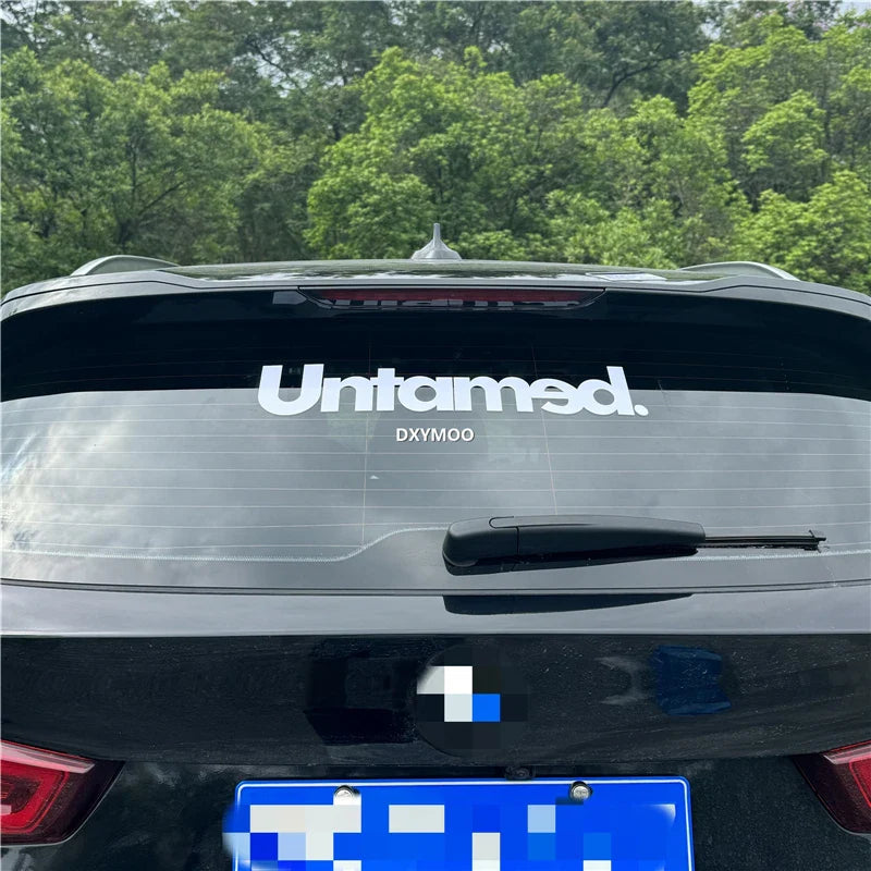 Car Stickers for Untamed Hellaflush Decal Auto Body Rear Front Windshield Window Vinyl Creative Text Decoration Applique (ONLINE ORDER ONLY)
