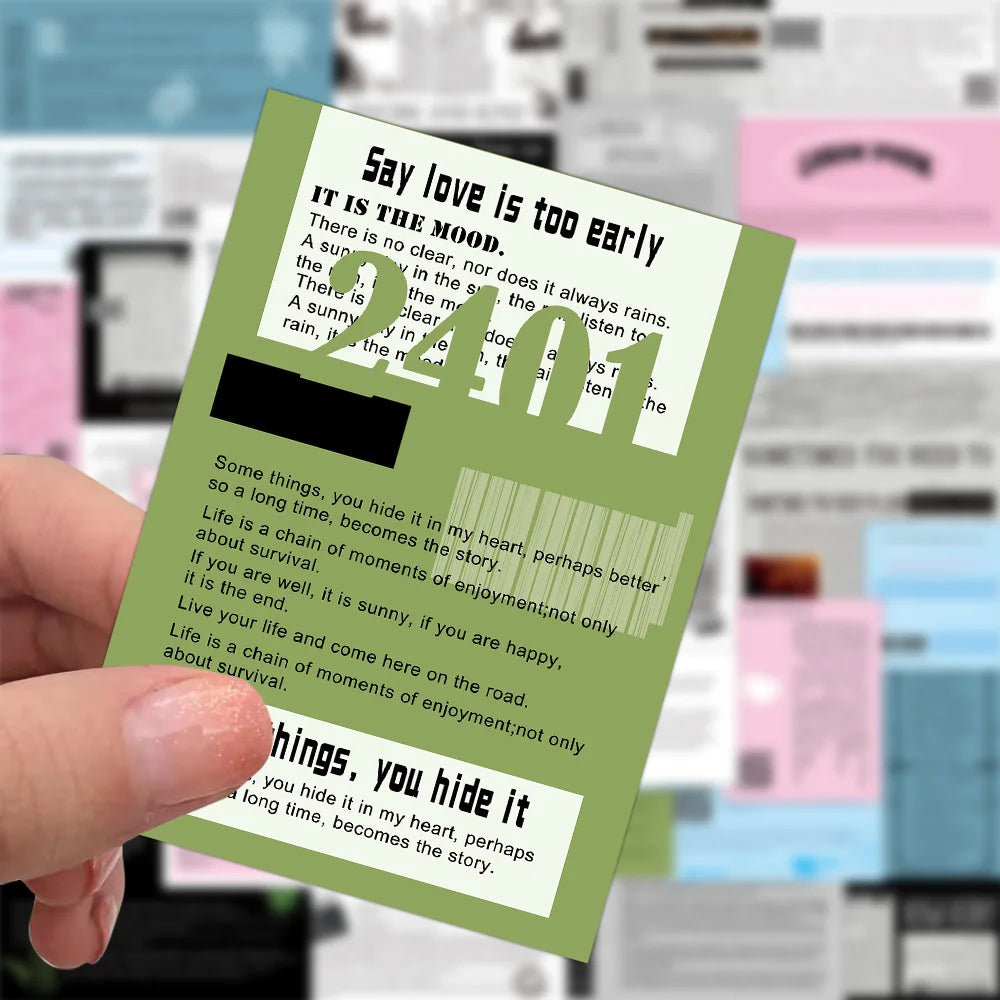 10/30/60PCS Cute Motivational Phrase Stickers Decals For Notebook Bike Phone Laptop Bike Fridge Luggage Car Funny Graffiti Toys (ONLINE ORDER ONLY)