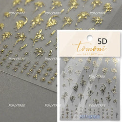 Colorful Geometric Gem Wing Love Heart Bowknot Moon Star Figure Totem Line Retro Self Adhesive Nail Art Stickers Manicure Decals (ONLINE ORDER ONLY)
