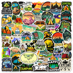 Cool Outdoor Adventure Stickers: Waterproof Decals for Motorcycle, Car, Laptop, Guitar, Phone (10/30/50PCS) (Online Order Only)